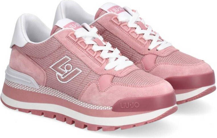 Liu Jo Amazing 16 suède sneakers roze