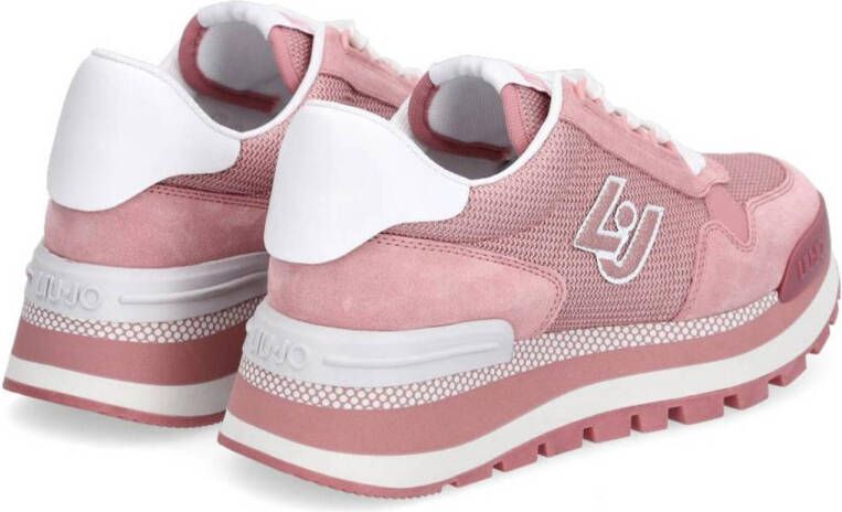 Liu Jo Amazing 16 suède sneakers roze