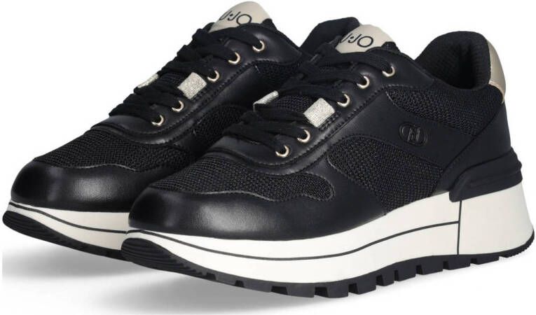 Liu Jo Amazing 38 leren sneakers zwart goud