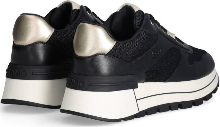 Liu Jo Amazing 38 leren sneakers zwart goud