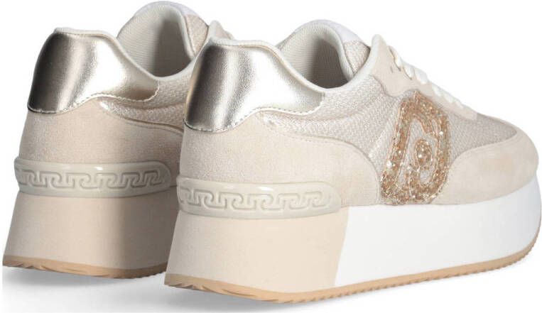 Liu Jo Dreamy 02 leren sneakers ecru goud