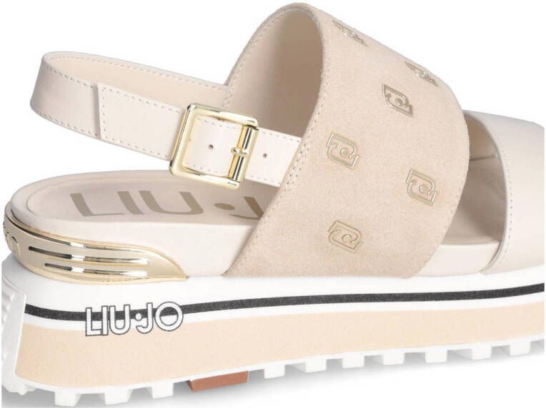 Liu Jo leren sandalen beige