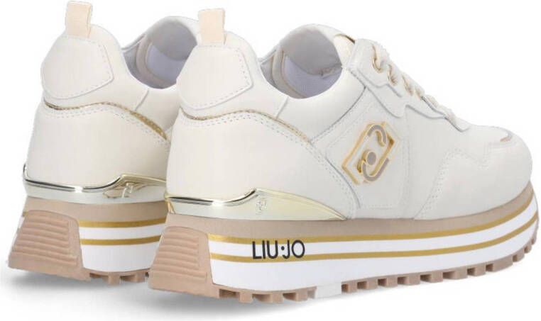 Liu Jo Maxi Wonder 01 leren sneakers off white