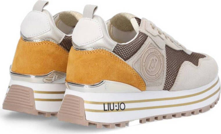 Liu Jo Maxi Wonder 01 suède sneakers beige multi