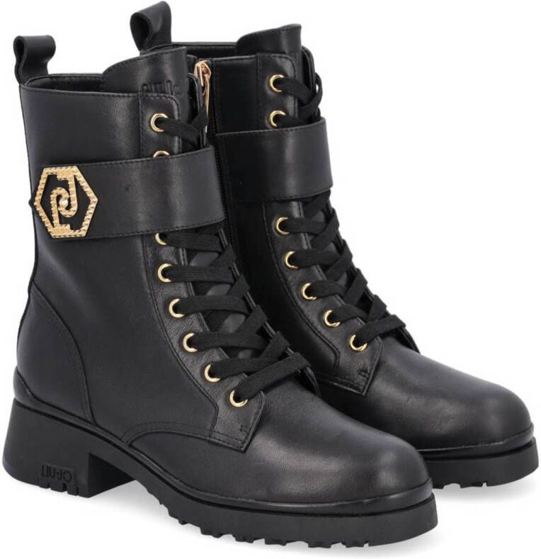 Liu Jo New Nancy 37 leren veterboots zwart