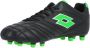 Lotto Stadio 300 III senior voetbalschoenen zwart groen - Thumbnail 3