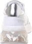 Love Moschino Crystal love chunky leren sneakers wit zilver - Thumbnail 2