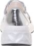 Love Moschino Crystal love chunky leren sneakers zilver goud beige - Thumbnail 6