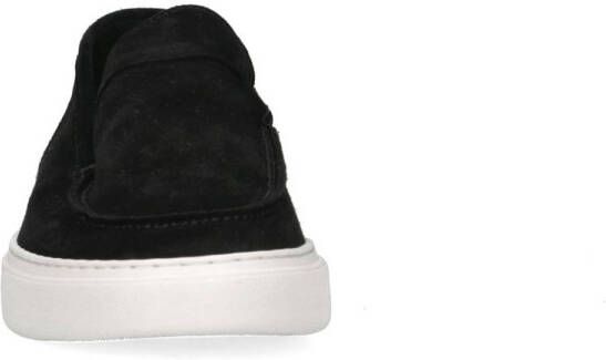 Manfield suède loafers zwart