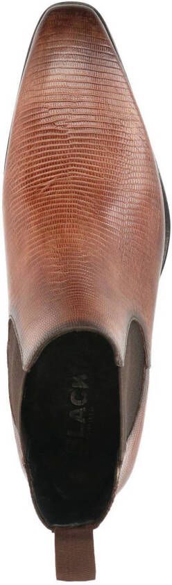 Manfield Black Label leren chelsea boots cognac - Schoenen.nl