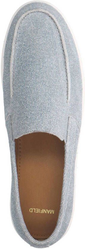 Manfield denim loafers blauw