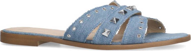 Manfield denim slippers