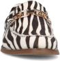 Manfield Dames Loafers met zebraprint en goudkleurige chain - Thumbnail 2