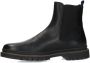 Manfield Heren Zwarte leren chelsea boots - Thumbnail 3