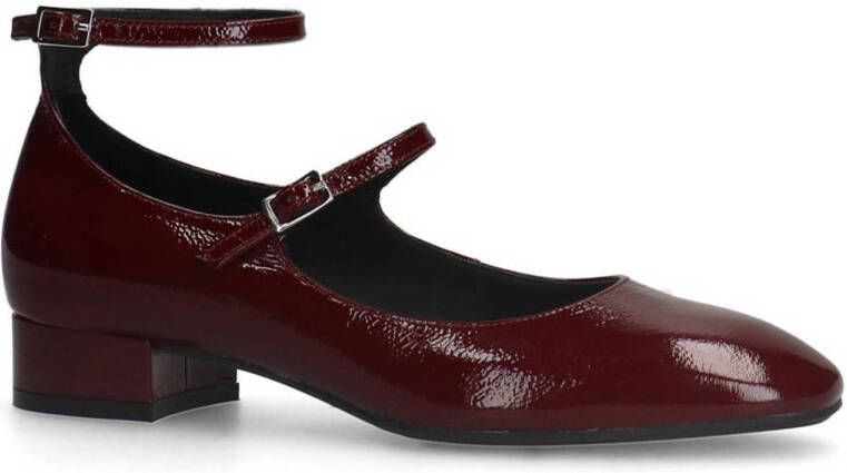 Manfield lakleren ballerina's bordeaux