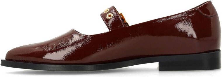 Manfield lakleren loafers bordeaux