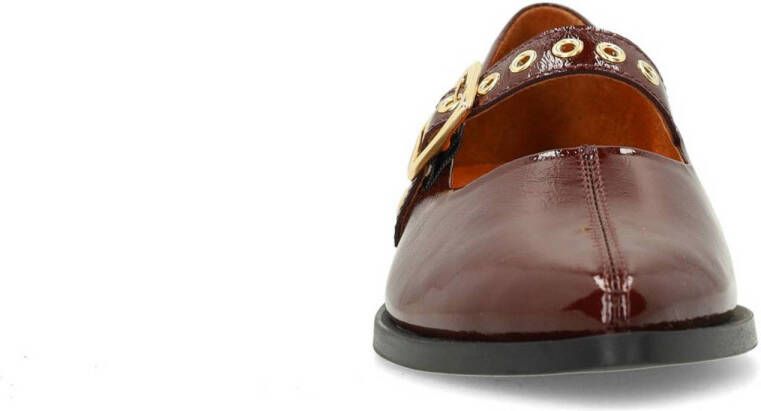 Manfield lakleren loafers bordeaux