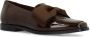 Manfield Dames Bruine lakleren loafers met strik - Thumbnail 4