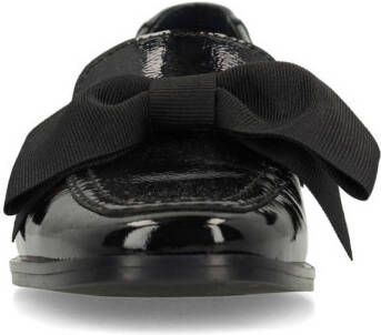Manfield lakleren loafers met strik zwart