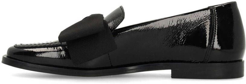 Manfield lakleren loafers met strik zwart