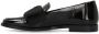 Manfield Dames Zwarte lakleren loafers met strik - Thumbnail 5