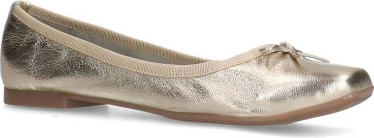 Manfield leren ballerina's goud