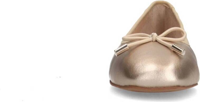 Manfield leren ballerina's goud