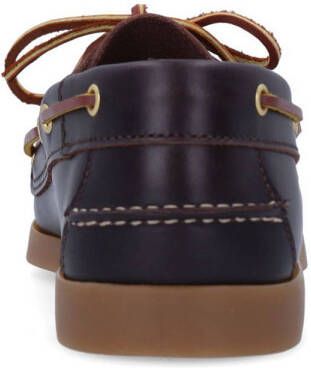 Manfield leren bootschoenen bruin