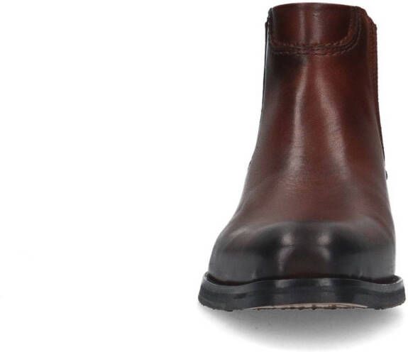 Manfield leren chelsea boots bruin