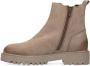 Manfield Dames Taupe leren chelsea boots - Thumbnail 3