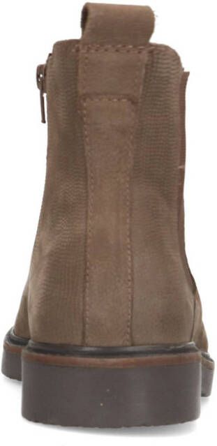 Manfield leren chelsea boots taupe