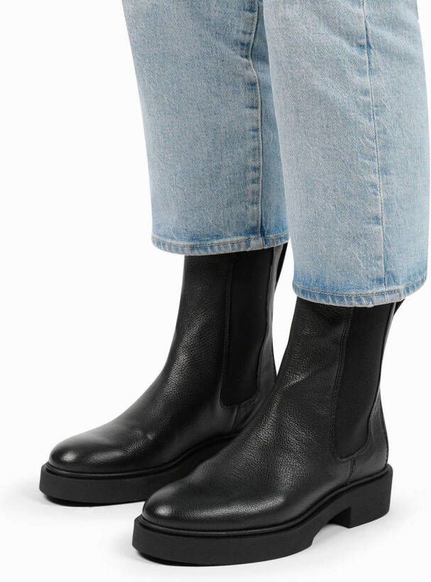 Manfield leren chelsea boots zwart