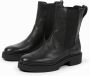 Manfield Dames Korte zwarte leren chelsea boots - Thumbnail 3