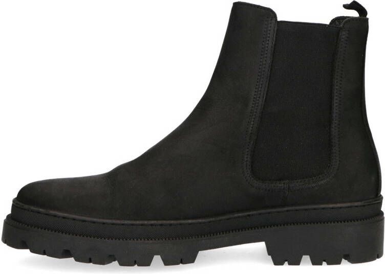 Manfield leren chelsea boots zwart