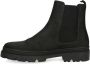 Manfield Heren Zwarte nubuck chelsea boots - Thumbnail 2