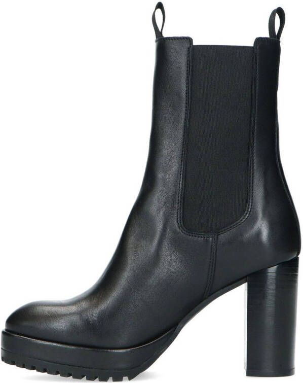 Manfield leren chelsea boots zwart