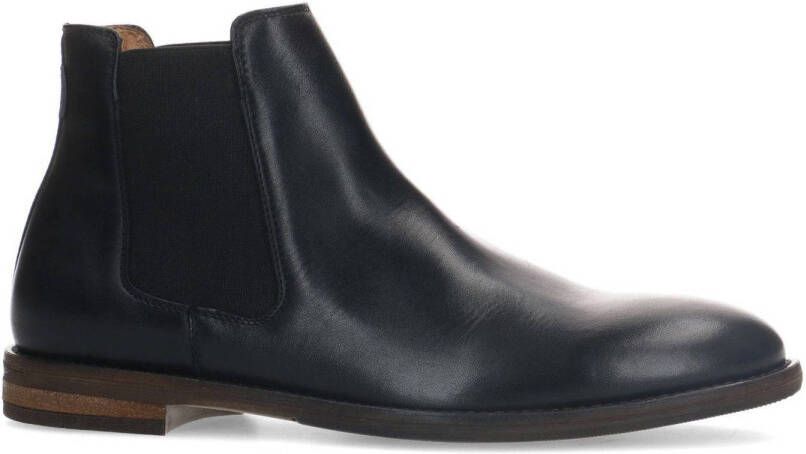 Manfield leren chelsea boots zwart