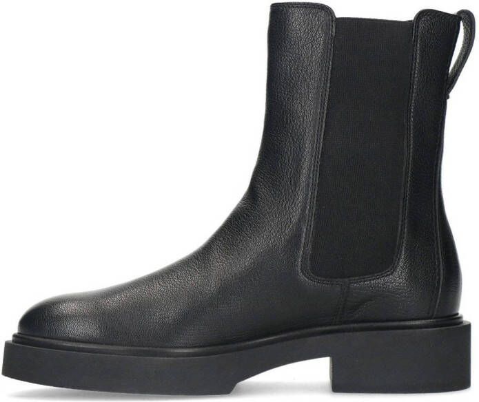 Manfield leren chelsea boots zwart