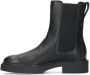 Manfield Dames Zwarte leren chelsea boots - Thumbnail 3