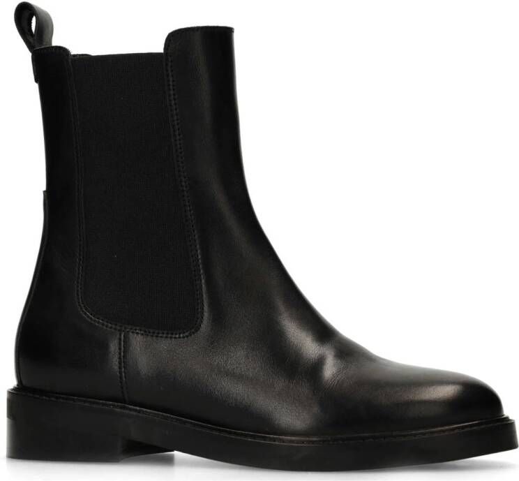 Manfield leren chelsea boots zwart