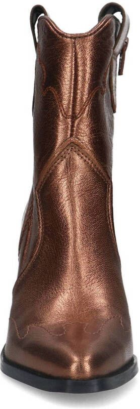 Manfield leren cowboylaarzen brons metallic