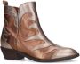 Manfield Dames Zilverkleurige metallic leren cowboy laarzen - Thumbnail 1