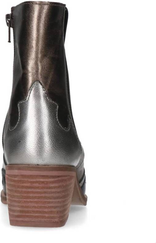 Manfield leren cowboylaarzen zwart