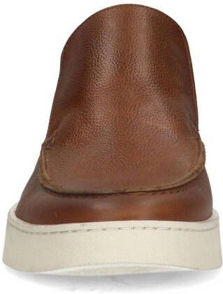 Manfield leren enkelboots cognac