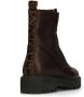 Manfield Dames Donkerbruine leren enkellaarsjes - Thumbnail 2