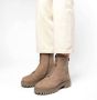 Manfield Dames Taupe nubuck boots met rits - Thumbnail 2