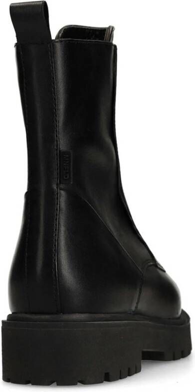 Manfield leren enkelboots zwart