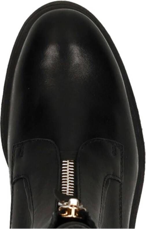Manfield leren enkelboots zwart
