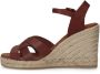 Manfield leren espadrilles cognac - Thumbnail 2