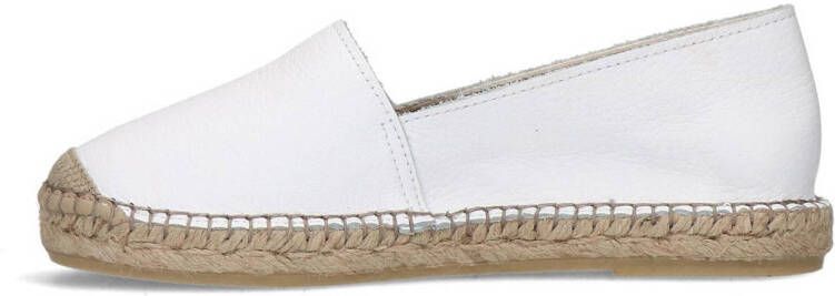 Manfield leren espadrilles wit